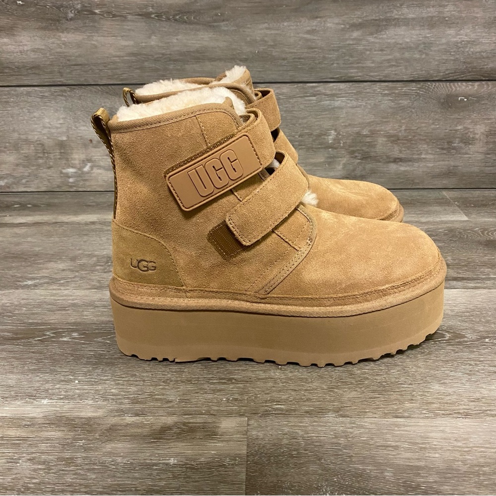 UGG | Neumel Platform Boots In Chestnut Suede NEW - Picture 6 of 15